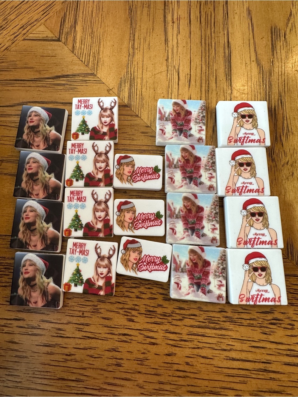 Holiday Themed Taylor Swift beads for pens or other crafts- White/Red